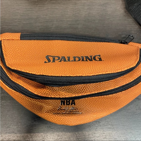 Vintage Spalding Official NBA Game Ball Basketball Fanny / Waist Pack Bag Orange - Picture 3 of 5